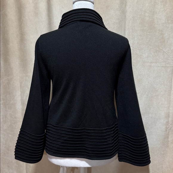Cache Black Ribbed Collar Cardigan - Picture 5 of 8